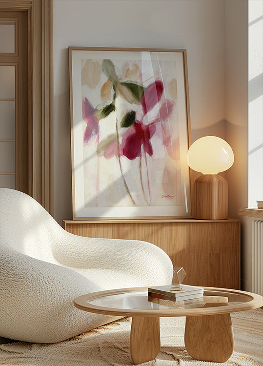 Botanique en violet et or Poster