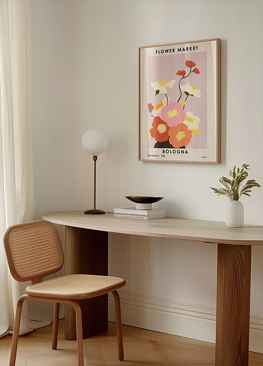 Marché aux fleurs. Bologna Poster