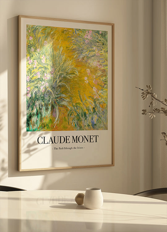 Le chemin à travers les iris Poster