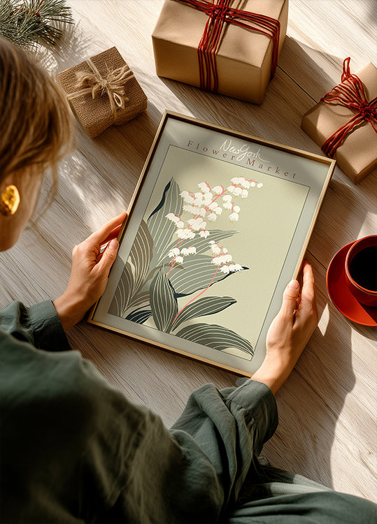 Marché aux fleurs de New York Muguet Poster