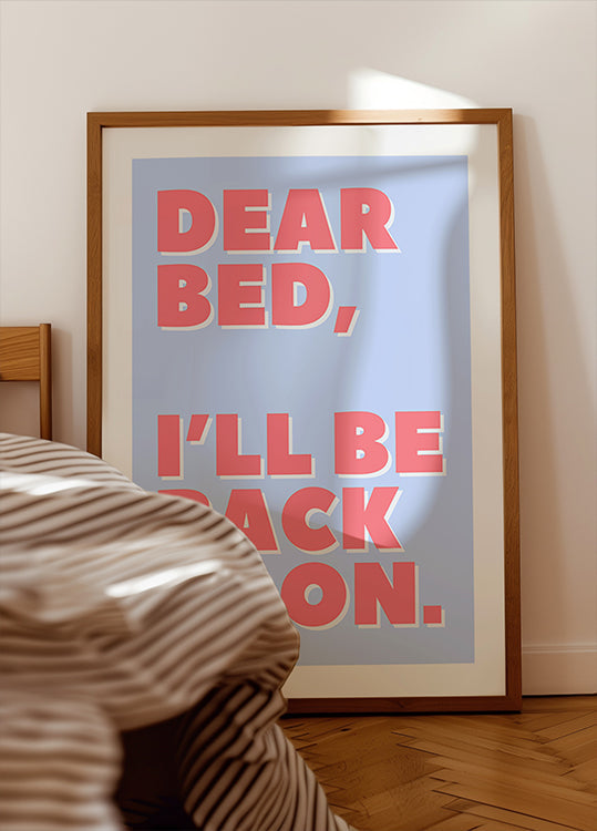 Lettre à mon lit Poster