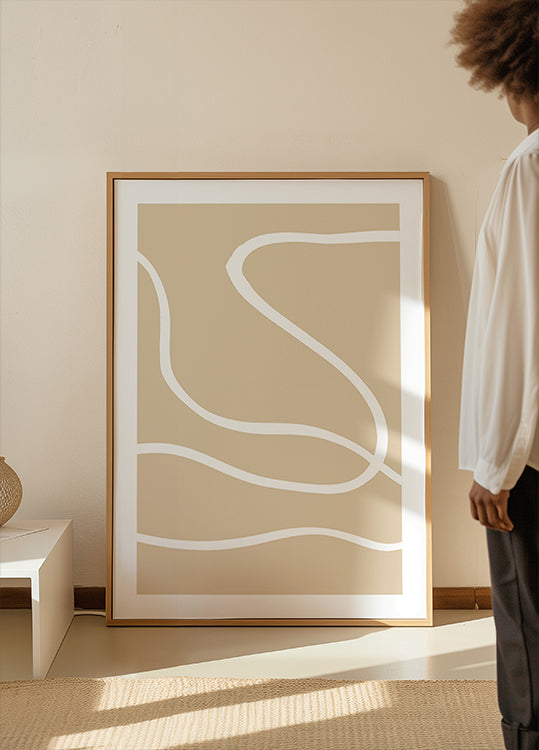 Lignes beiges 01 Poster