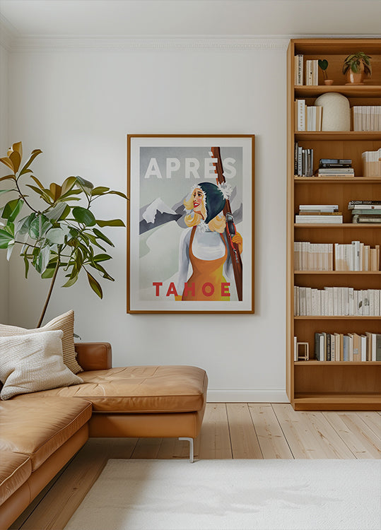 Après Ski Lake Tahoe Vintage Pin Up Art Poster
