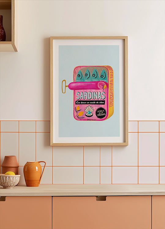 Boîte de conserve de sardines Poster
