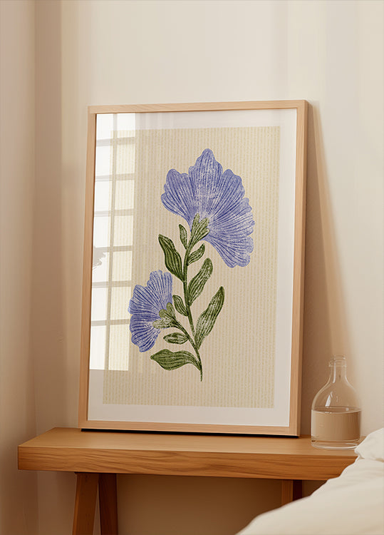 Affiche de fleurs vintage