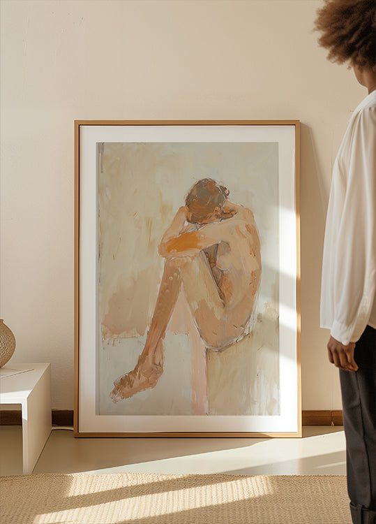 Femme dans la salle de bain Poster