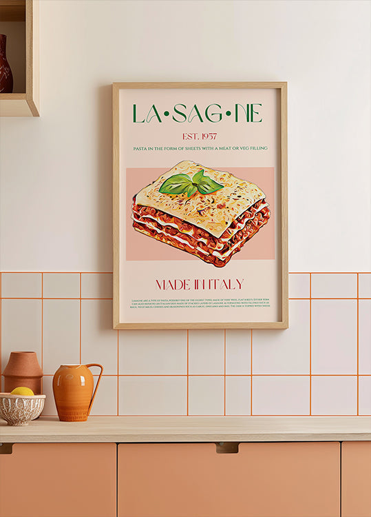 Couches de lasagne Poster