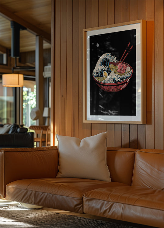 Grande vague de Ramen Poster