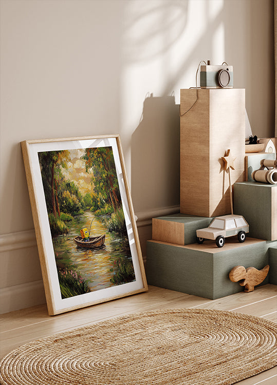 Bob au bord de la rivière Poster