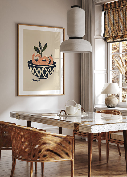 Bol de délice aux crevettes Poster