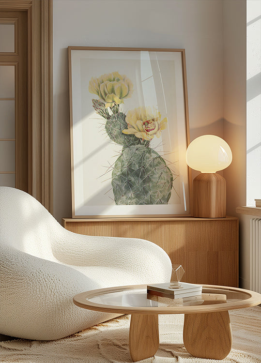 Figue de Barbarie du Missouri provenant de fleurs sauvages d'Amérique du Nord (1925) Par Mary Vaux Walcott. Affiche