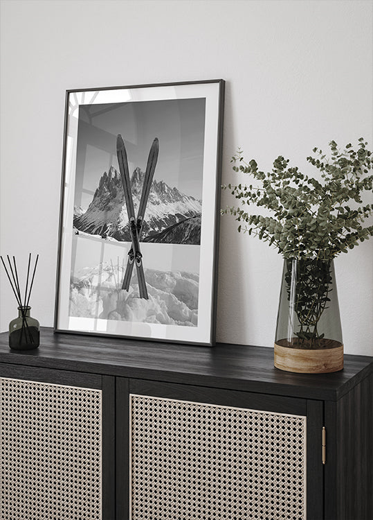 Skis croisés Poster