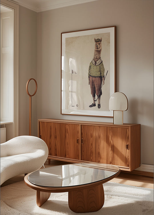 Club de golf d'alpaga Poster