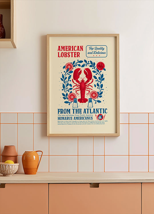 Impression de cuisine de homard Poster