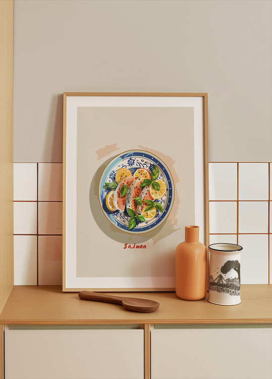 Assiette de saumon piquant