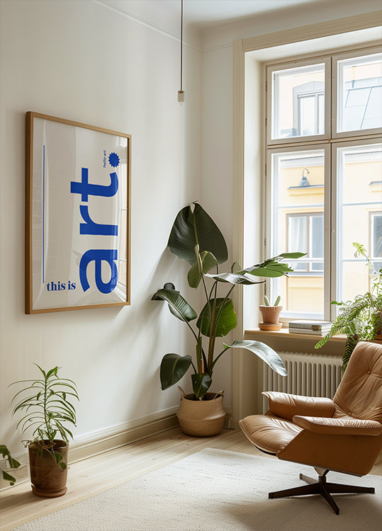 Bonjour typographie audacieuse Poster