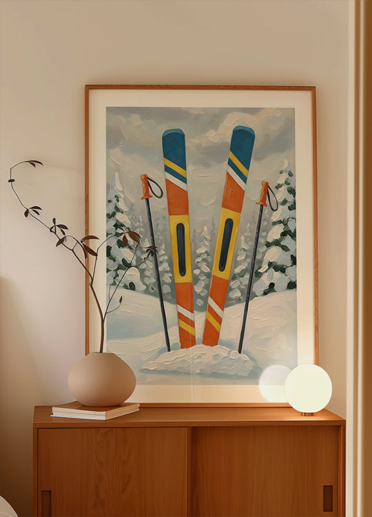 Équipement de ski Poster