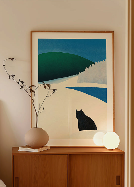 Chat noir errant Poster