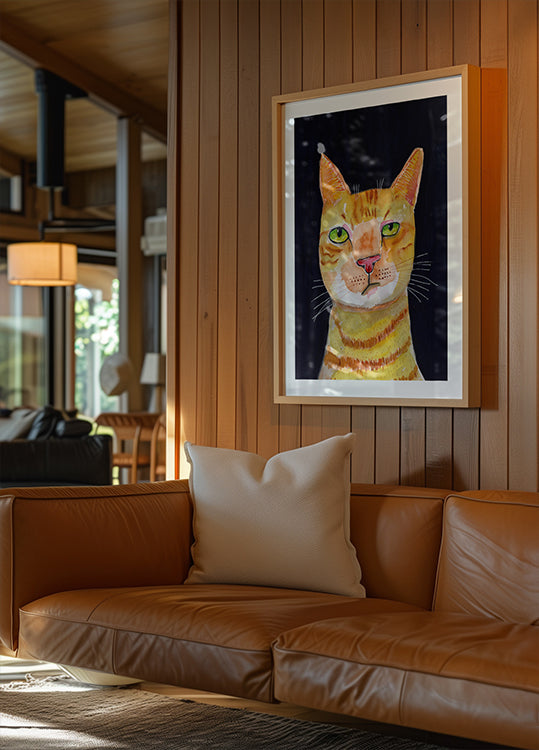 Chat au gingembre Poster