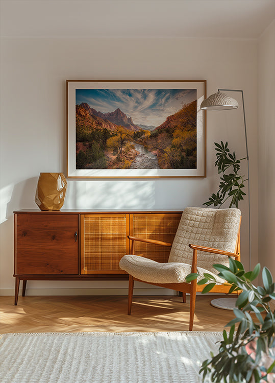 Gardien coucher de soleil Poster