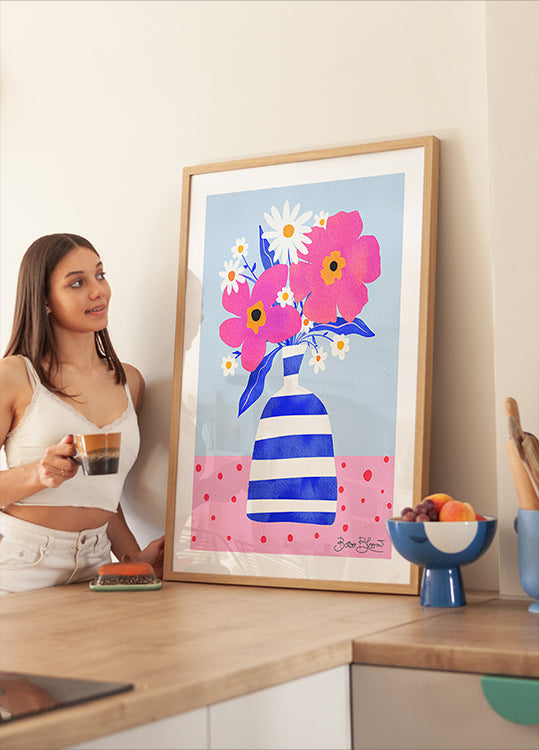 Vase à fleurs maximaliste