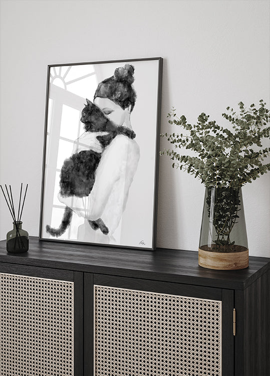 Amoureux des chats Poster