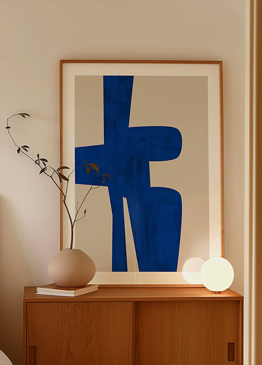 Forme d'harmonie bleue Poster