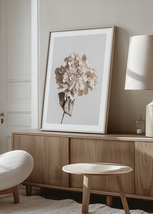 Fleur séchée beige Poster