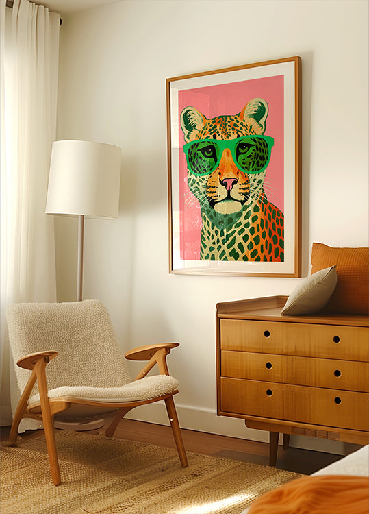 Portrait de chat cool Poster