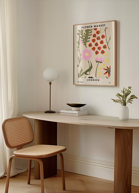 Marché aux fleurs de Londres Poster