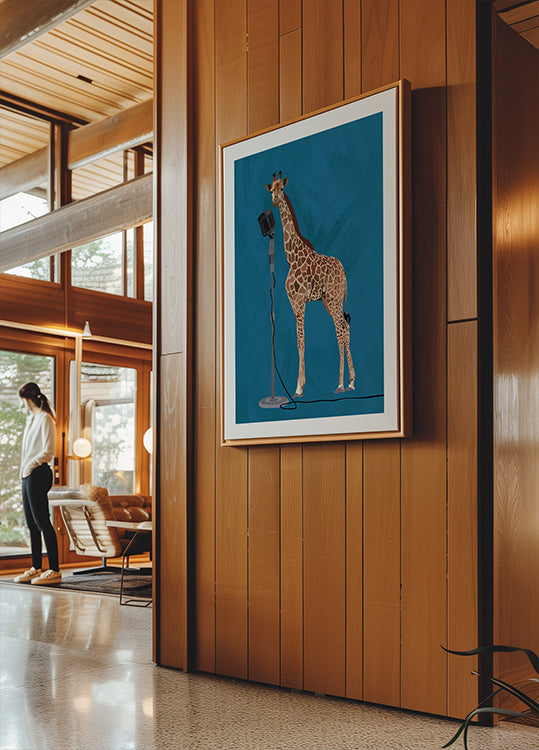 Microphone girafe rose 2 01 Poster