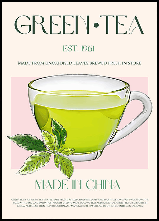 Fresh Green Tea Plakat - Posterbox