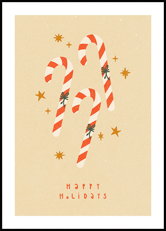 Candy Cane Plakat - Posterbox