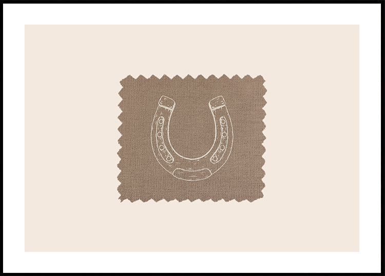 Rustic Horseshoe Linen Plakat - Posterbox