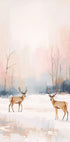 Rehe im Winter Plakat - Posterbox
