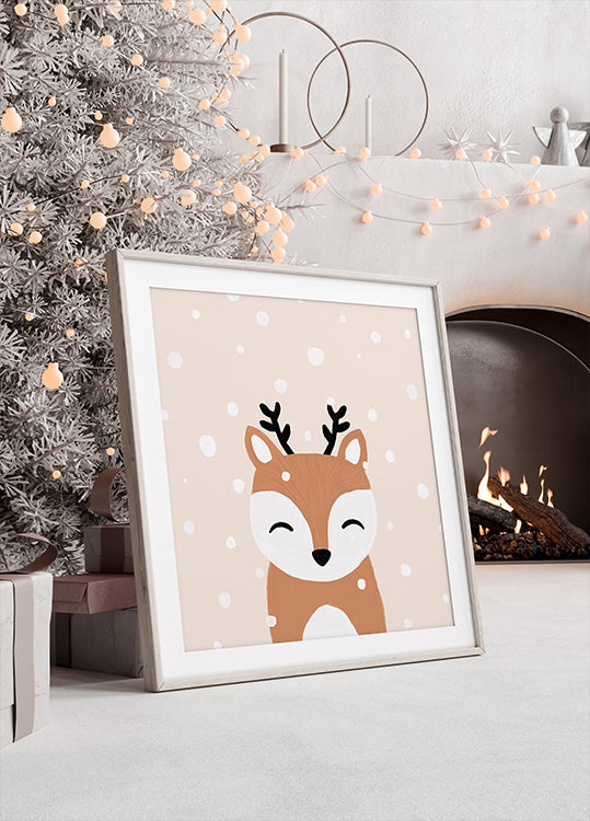 Snow & Deer Plakat - Posterbox