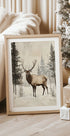 Elk Winter Nostalgia Plakat - Posterbox