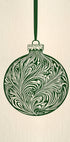 Olive Green Christmas Bauble Plakat - Posterbox