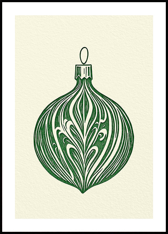 Woodcut Bauble Plakat - Posterbox