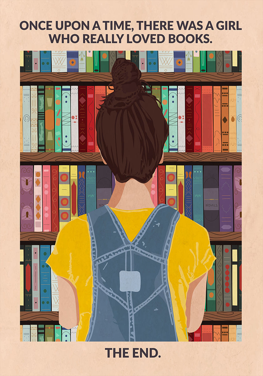 Fille de livre (brune) Poster