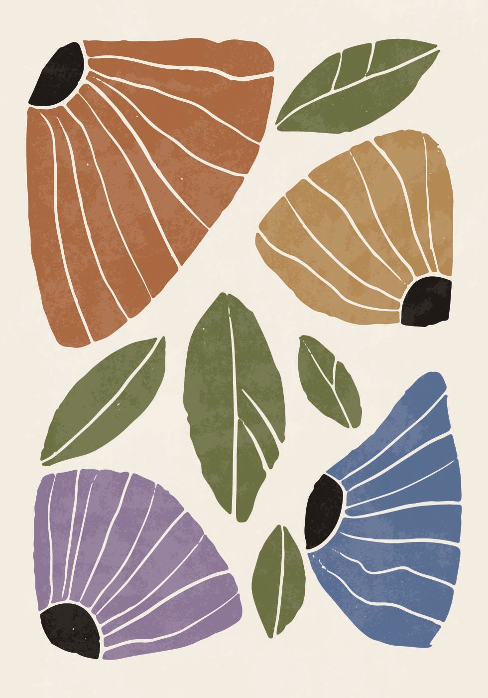 Abstract Flowers Plakat - Posterbox.dk