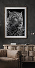 Black and White Leopard  Plakat - Posterbox.dk