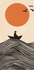 Boat and Sun Plakat - Posterbox