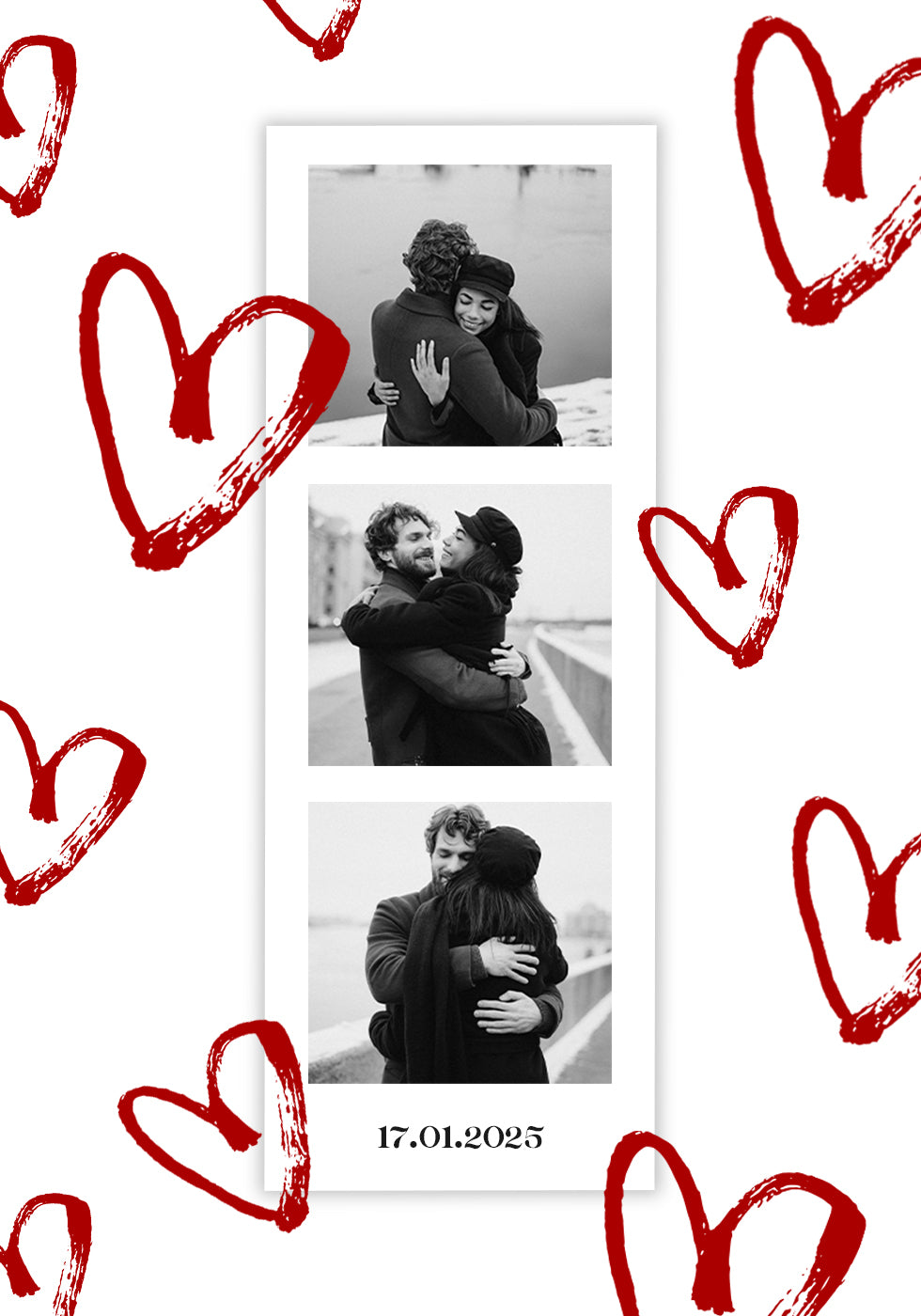 Couple Personalized Polaroid Photo Collage Plakat - Posterbox