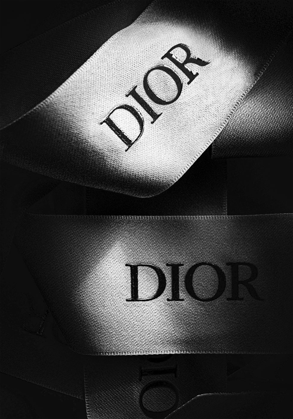 Dior Fashion Ribbons Black & White Plakat - Posterbox