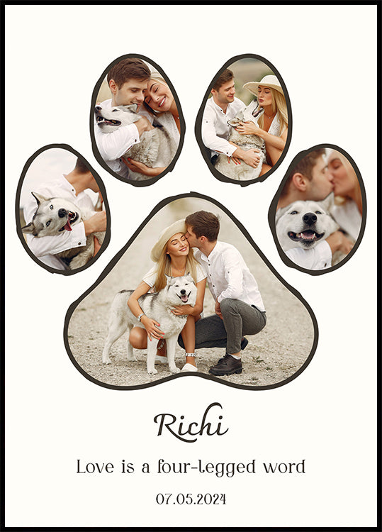 Dog Paw Photo Collage Personal - Posterbox