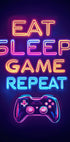 Eat Sleep Game Repeat Plakat - Posterbox.dk