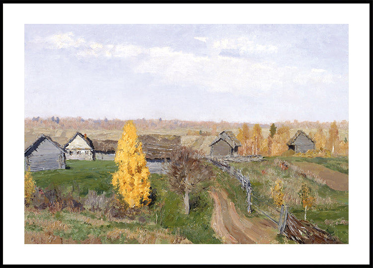 Isaac Levitan - Golden Autumn Plakat - Posterbox.dk