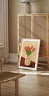 Pink Tulips in Vase Plakat - Posterbox.dk
