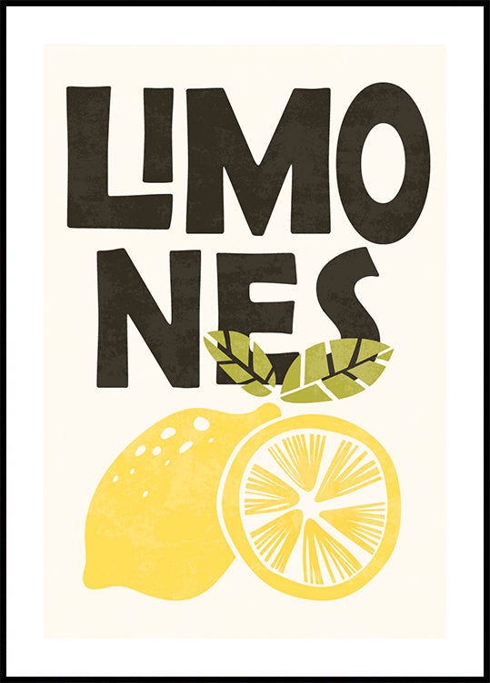 Retro Lemons Illustration Plakat - Posterbox.dk